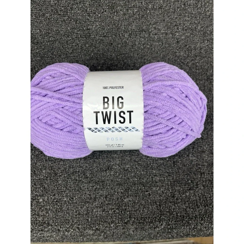 Lot Of 1 Big Twist POSH Yarn UBE MILK TEA *Crochet Knit New. - Picture 1 of 2